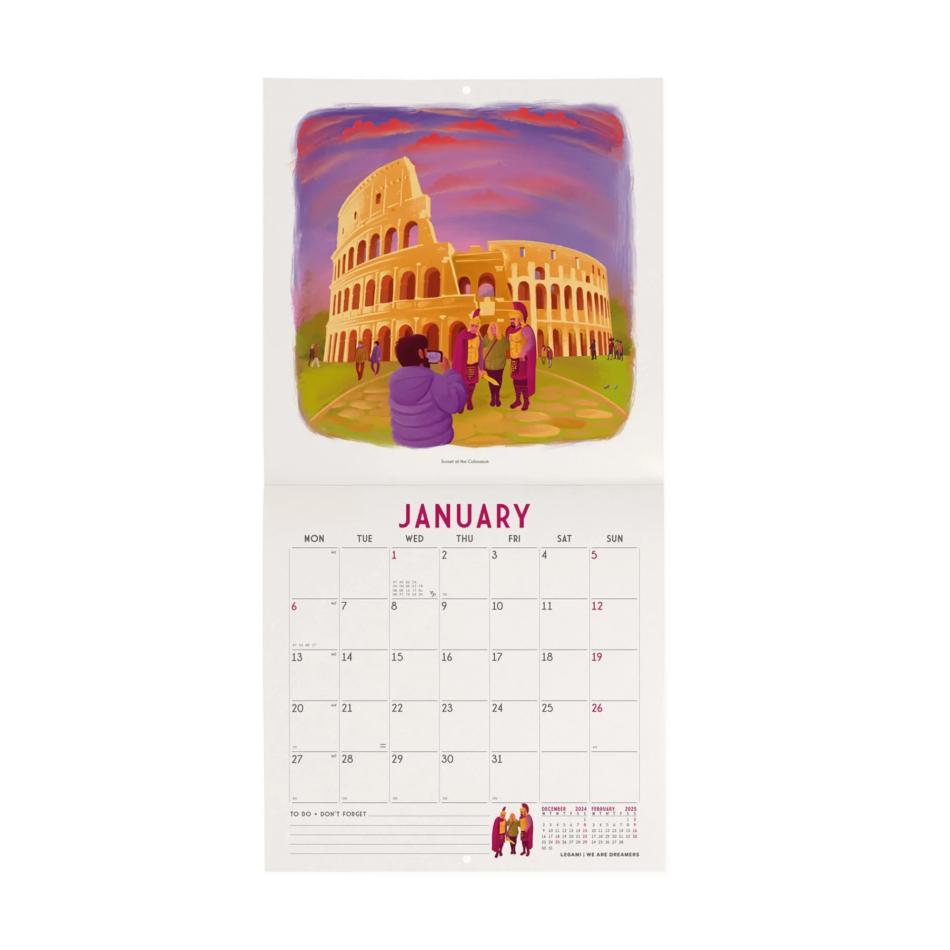 Legami Milano Calendario da Parete 2025 - 18 x 18 cm- Calendari Da Parete