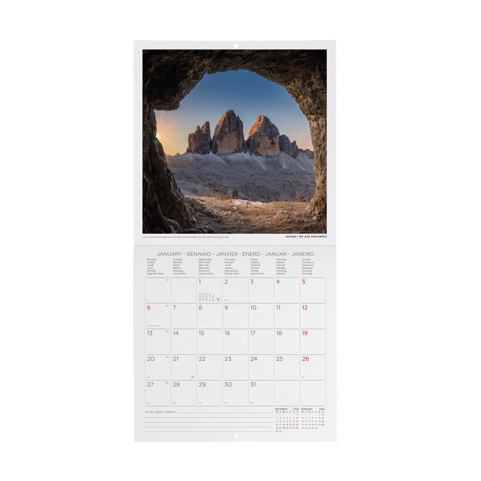 Legami Milano Calendario da Parete 2025 - 18 x 18 cm- Calendari Da Parete