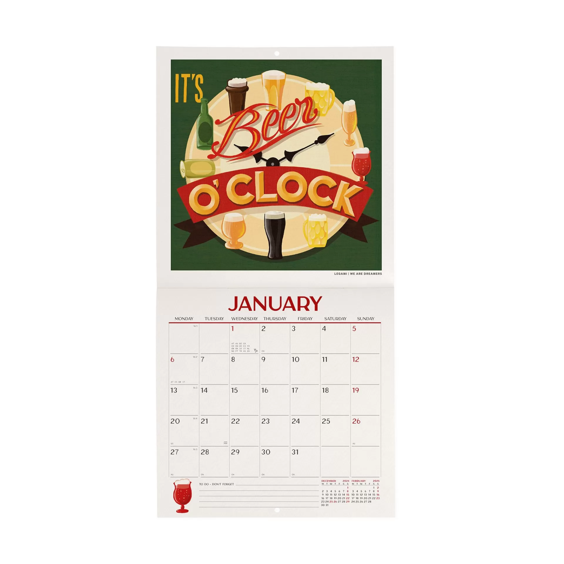 Legami Milano Calendario da Parete 2025 - 18 x 18 cm- Calendari Da Parete