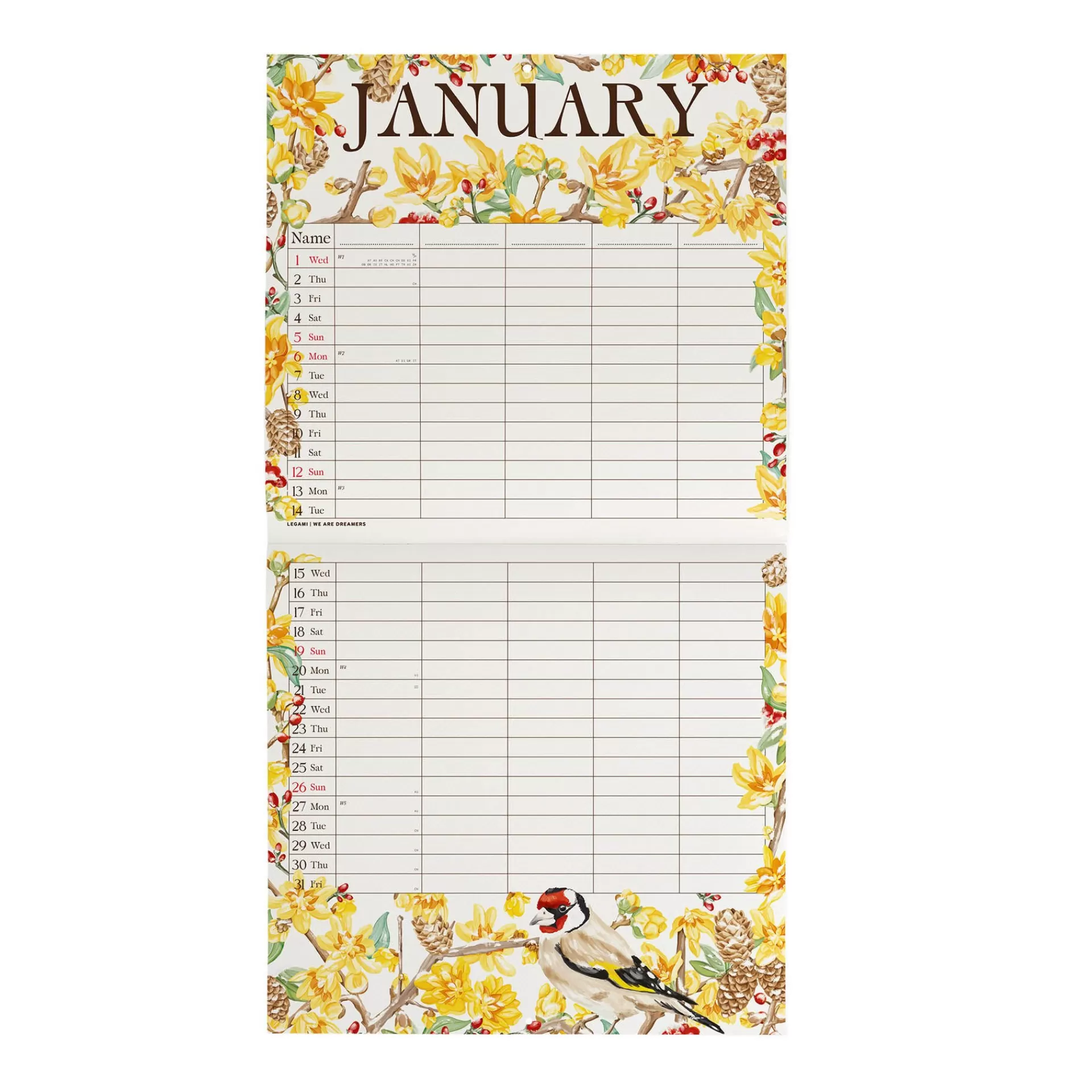 Legami Milano Calendario da Parete 2025 - 30 x 29 cm- Calendari Da Parete