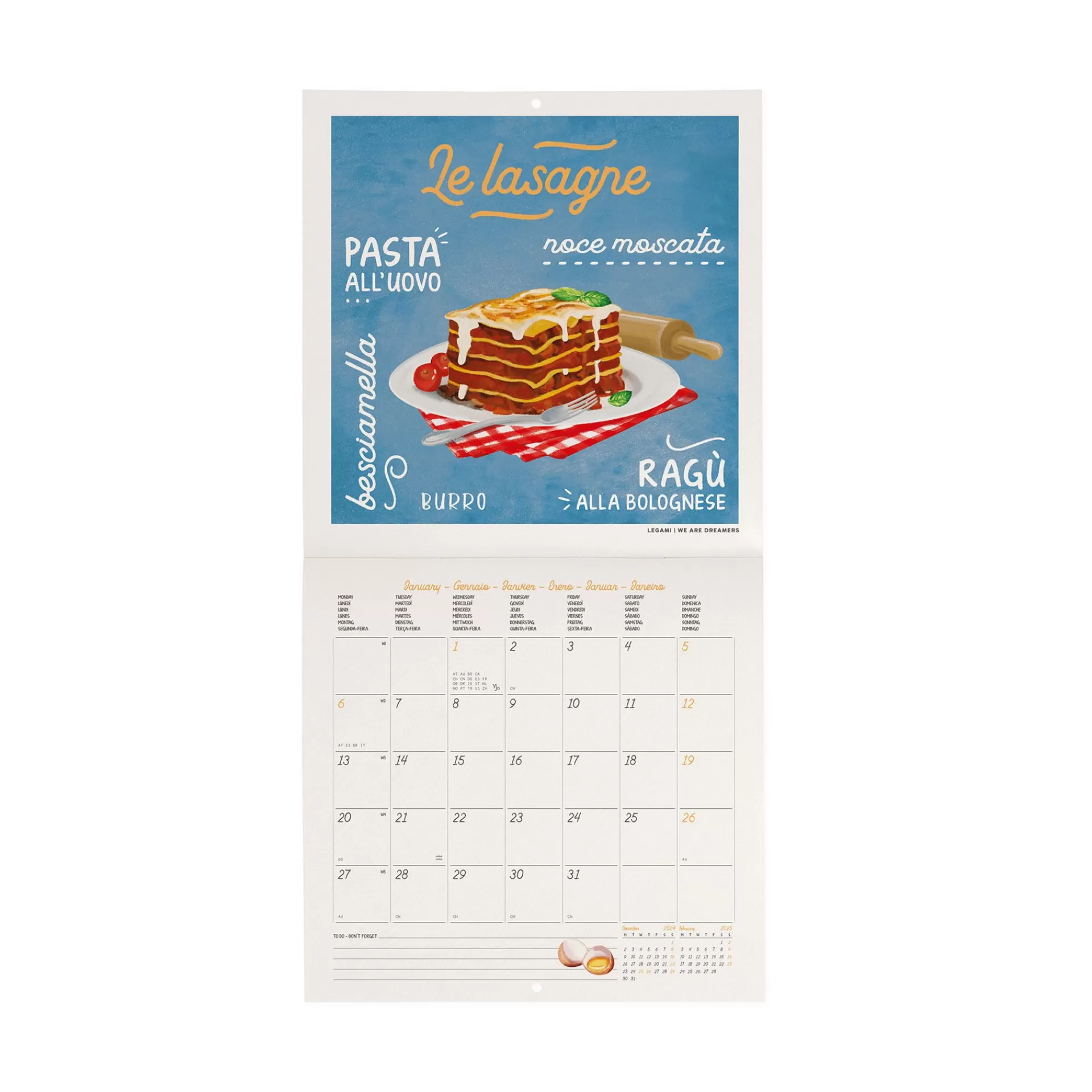 Legami Milano Calendario da Parete 2025 - 18 x 18 cm- Calendari Da Parete