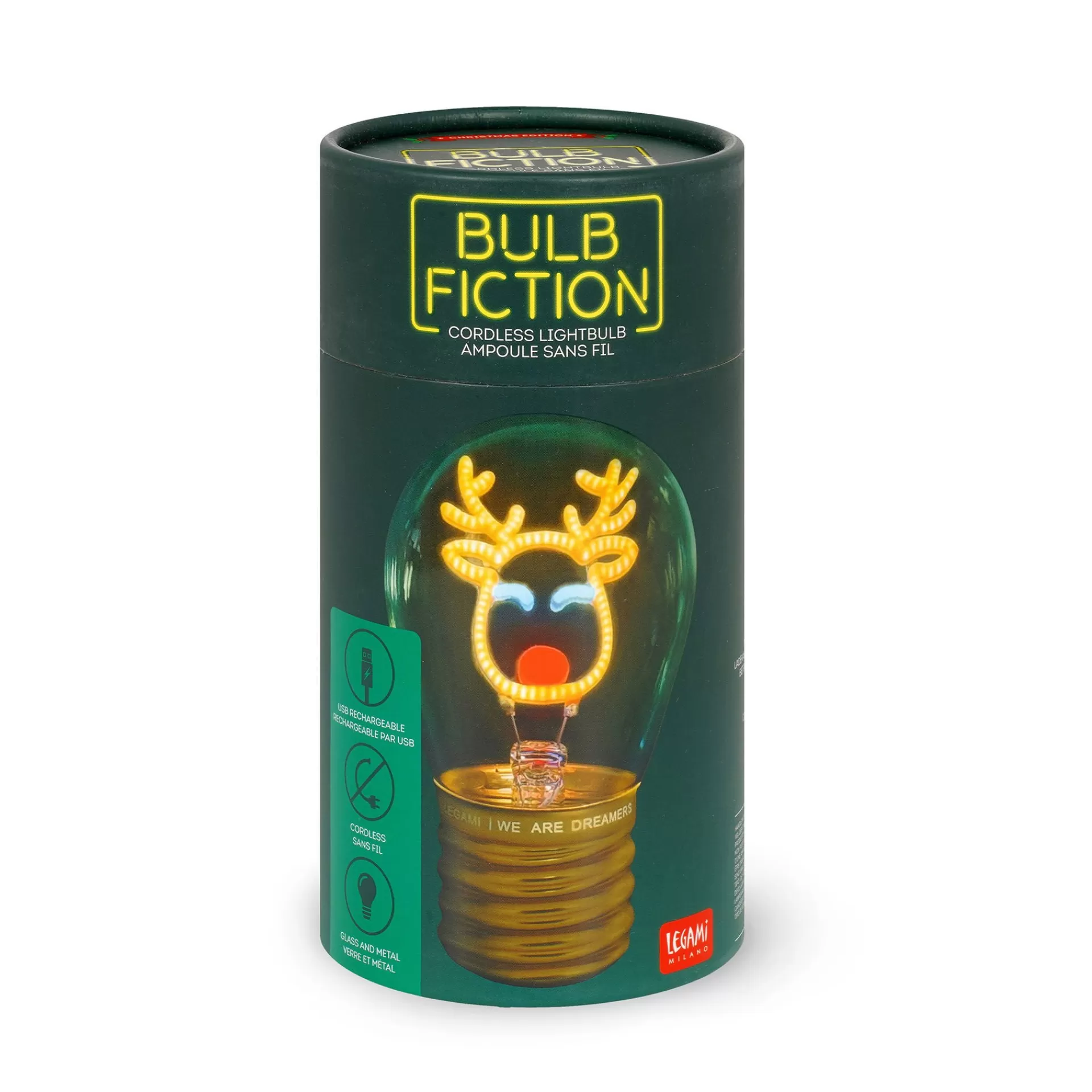 Legami Milano Lampada da Tavolo a Forma di Lampadina - Bulb Fiction- Lampade | Luci Decorative