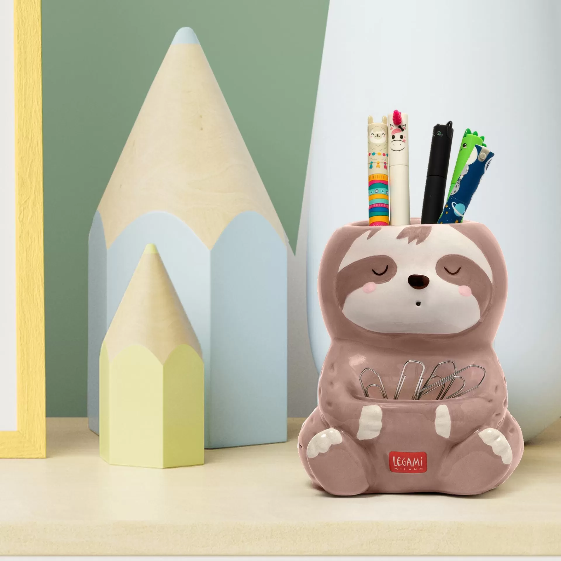Legami Milano Portapenne in Ceramica - Desk Friends- Portapenne