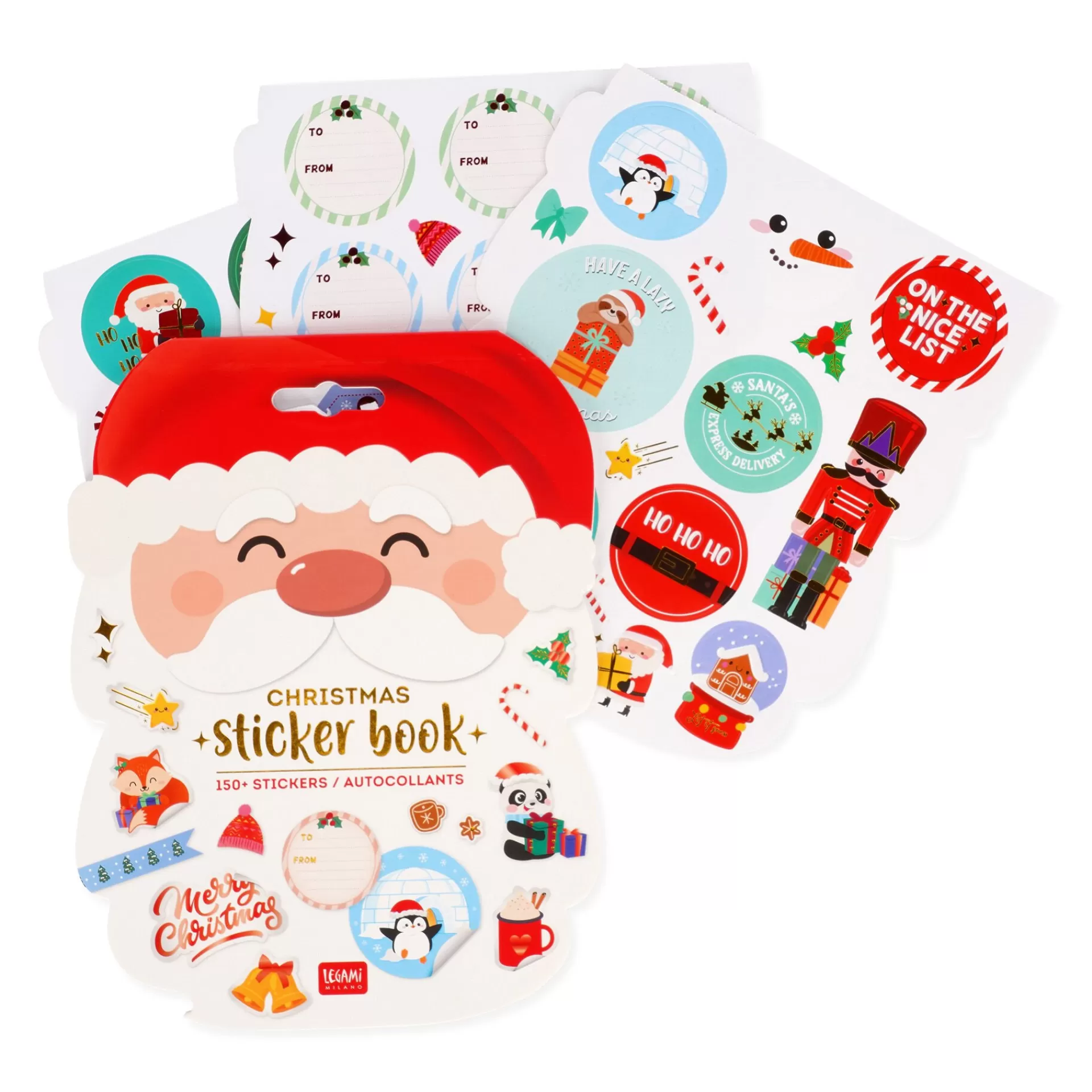 Legami Milano Quaderno di Adesivi Natalizi - Sticker Book- Accessori Natalizi