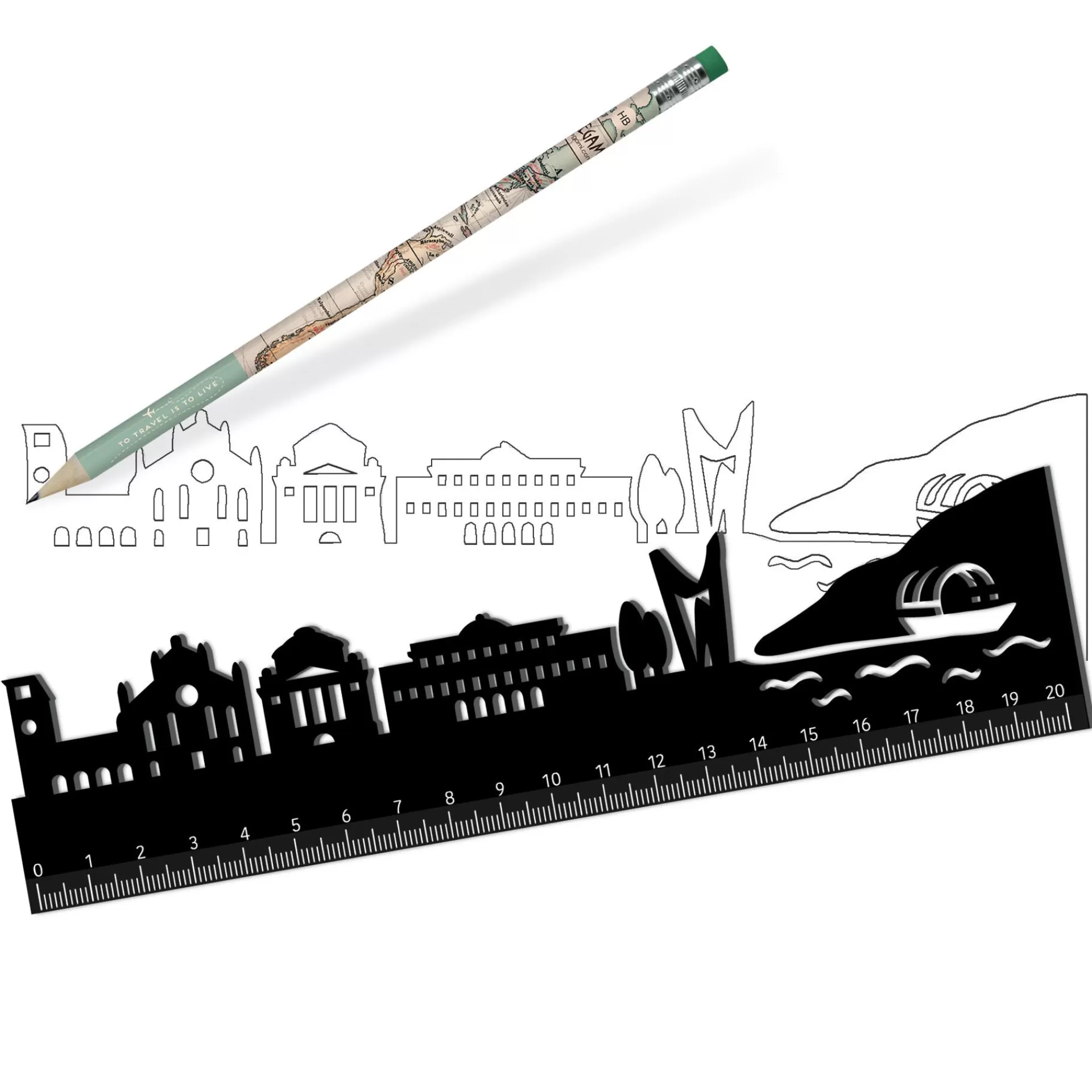 Legami Milano Righello - Follow The Skyline- Righelli