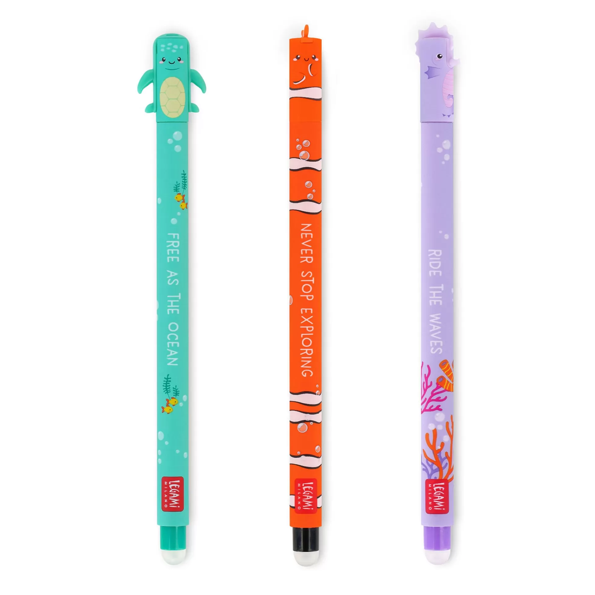 Legami Milano Set di 3 Penne Gel Cancellabili - Erasable Pen- Penne Cancellabili